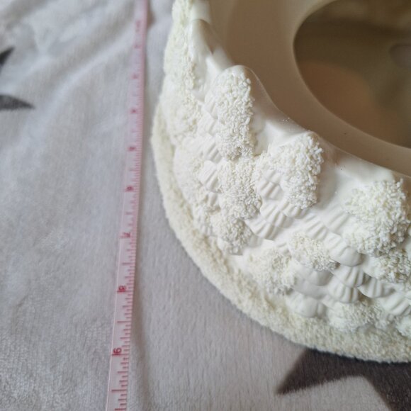 World Bazaars Pillar Candle Holder Off White Christmas Snow Trees Winter Classic - Picture 10 of 10